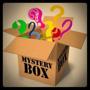 13 skeins of yarn. Mystery box